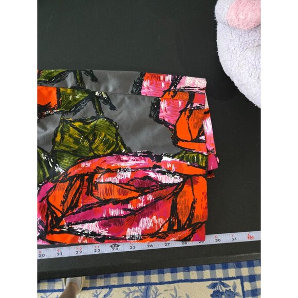 Trina Turk Floral Strapless Babydoll Mini Dress 6 Event Formal Boho Rose Y2K - Picture 8 of 9